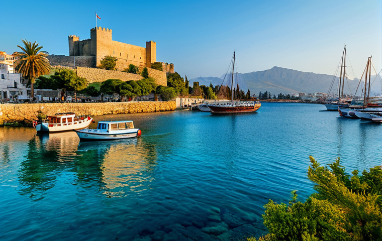 북키프로스와 지중해 문화 - Image Prompt 1: The Majestic Embrace of History and Nature**